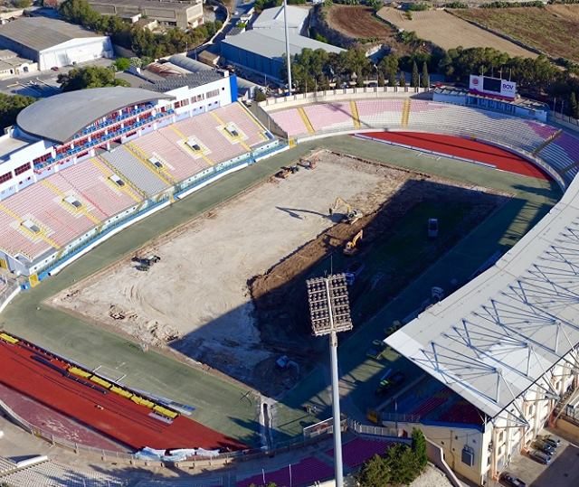 TA’QALI NATIONAL STADIUM IN MALTA, SISGrass hybrid pitch, Maltese Premier league, SISGrass, hybrid technology, football pitch