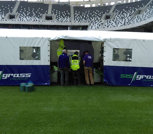 SISGrass pitch, reinforced natural turf, BESIKTAS VODAFONE ARENA IN ISTANBUL, bonar yarns