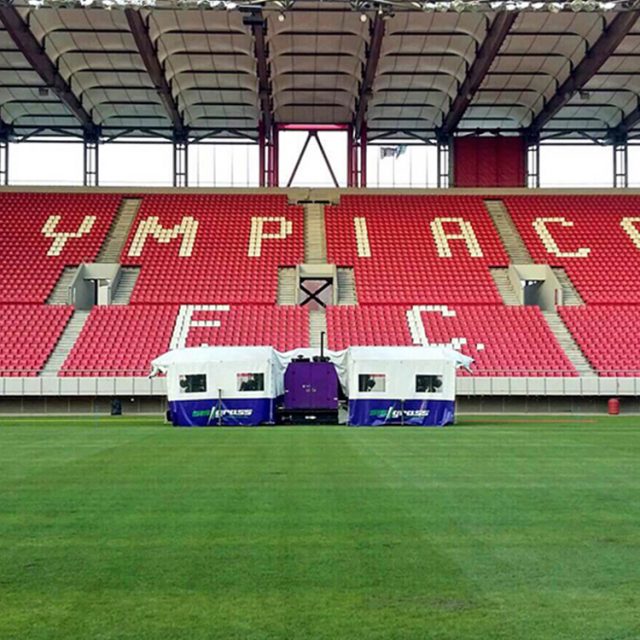 SISGrass, Hybrid pitch, grass, reinforced grass, hybrid technology, Olympiacos Georgios Karaiskakis